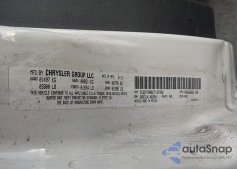 2012 Fiat 500 Sport z USA, uszkodzony, nr VIN 3C3CFFBR8CT127262